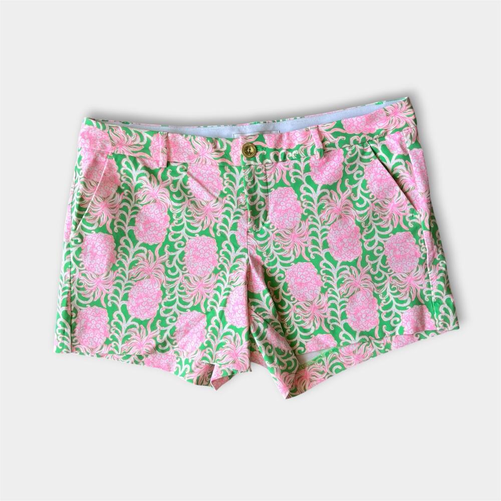 Lilly Pulitzer Callahan Knit Short Fauna Green Party Like a Pineapple 10